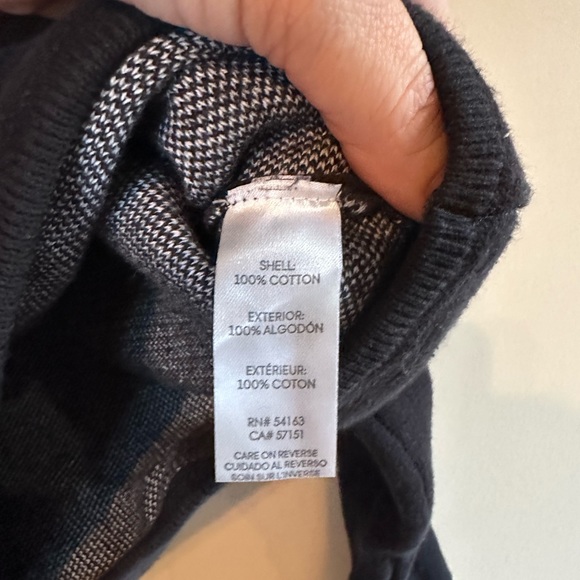 Calvin Klein CK Monogram Logo Dolman Sleeve Cropped Sweater Cotton Black/White - Picture 10 of 12